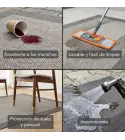 Alfombra vinilica de Tejido Trenzado de Alta Gama Lavable Antideslizante Alfombra Resistentes para Salon Cocina baño Pasillo